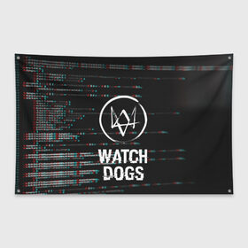 Флаг-баннер с принтом WATCH DOGS , 100% полиэстер | размер 67 х 109 см, плотность ткани — 95 г/м2; по краям флага есть четыре люверса для крепления | action | ct os | ded sec | fox | game | gamer | glitch | hacker | player | watch dogs | watch dogs 2 | глитч | знак лиса | игра | компьютерная игра | маркус | хакер