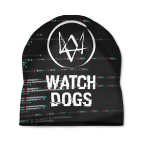 Шапка 3D с принтом WATCH DOGS , 100% полиэстер | универсальный размер, печать по всей поверхности изделия | action | ct os | ded sec | fox | game | gamer | glitch | hacker | player | watch dogs | watch dogs 2 | глитч | знак лиса | игра | компьютерная игра | маркус | хакер