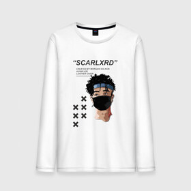 Мужской лонгслив хлопок с принтом Scarlxrd , 100% хлопок |  | 