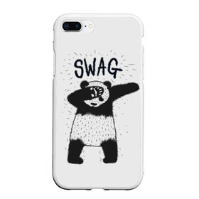 Чехол для iPhone 7Plus/8 Plus матовый с принтом Swag Panda , Силикон | Область печати: задняя сторона чехла, без боковых панелей | animal | art | authority | bear | dab | drawing | gesture | graphics | indisputable | panda | swag | wild | авторитет | графика | даб | дикий | жест | животное | искусство | медведь | непререкаемый | панда | рисунок | свэг