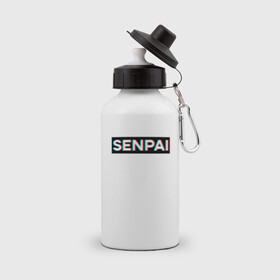 Бутылка спортивная с принтом SENPAI , металл | емкость — 500 мл, в комплекте две пластиковые крышки и карабин для крепления | ahegao | anime | glitch | senpai | аниме | ахегао | глитч | надписи | семпай | сенпай