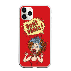 Чехол для iPhone 11 Pro матовый с принтом Dont panic , Силикон |  | Тематика изображения на принте: colored | comic | drawing | eyes | hair | horror | mouth | no | open | panic | pop art | protruding | retro | screaming | sticking out | woman | волосы | выпученные | глаза | дыбом | женщина | комикс | кричит | нет | открытый | паника | поп арт | ретро | 