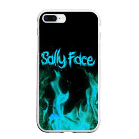 Чехол для iPhone 7Plus/8 Plus матовый с принтом SALLY FACE FIRE , Силикон | Область печати: задняя сторона чехла, без боковых панелей | face | fire | game | horror | larry | sally | sally face | sanity s fall | игра | ларри | мальчик с протезом | огонь | салли | салли фейс | ужасы