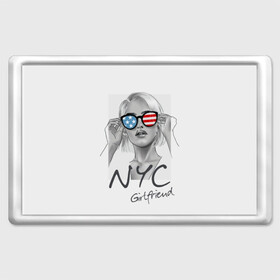 Магнит 45*70 с принтом NYC girlfriend , Пластик | Размер: 78*52 мм; Размер печати: 70*45 | Тематика изображения на принте: beautiful | blonde | city | flag | girl | girlfriend | new york | reflection | stars | stripes | usa | блондинка | город | девушка | звезды | красивая | нью йорк | отражение | очки | подруга | полосы | сша | флаг
