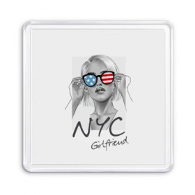 Магнит 55*55 с принтом NYC girlfriend , Пластик | Размер: 65*65 мм; Размер печати: 55*55 мм | Тематика изображения на принте: beautiful | blonde | city | flag | girl | girlfriend | new york | reflection | stars | stripes | usa | блондинка | город | девушка | звезды | красивая | нью йорк | отражение | очки | подруга | полосы | сша | флаг