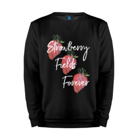 Мужской свитшот хлопок с принтом Strawberry Fields , 100% хлопок |  | beatles | forever | strawberry | the beatles | битлз | джон леннон | леннон | форевер | ягода