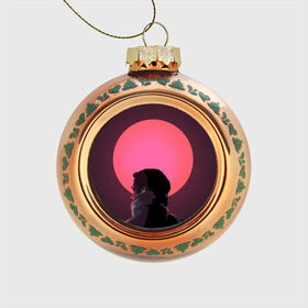 Стеклянный ёлочный шар с принтом Райан Гослинг , Стекло | Диаметр: 80 мм | Тематика изображения на принте: бегущий по лезвию | райан гослинг