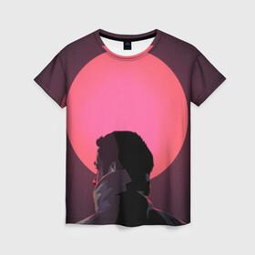 Женская футболка 3D с принтом Райан Гослинг , 100% полиэфир ( синтетическое хлопкоподобное полотно) | прямой крой, круглый вырез горловины, длина до линии бедер | бегущий по лезвию | райан гослинг