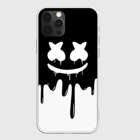 Чехол для iPhone 12 Pro Max с принтом MARSHMELLO , Силикон |  | black  white | colors | dj | marshmello | paints | usa | америка | клубная музыка | краски | маршмелло | музыка | музыкант