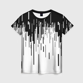 Женская футболка 3D с принтом 8 бит , 100% полиэфир ( синтетическое хлопкоподобное полотно) | прямой крой, круглый вырез горловины, длина до линии бедер | 8 бит | pixel | pixel art | бит | пиксели | прикольный принт | принт | футболка принт | чб | черно белое