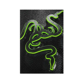 Обложка для паспорта матовая кожа с принтом RAZER , натуральная матовая кожа | размер 19,3 х 13,7 см; прозрачные пластиковые крепления | Тематика изображения на принте: game | razer | texture | зеленый | игровое лого | игромания | игры | рэйзер | текстуры
