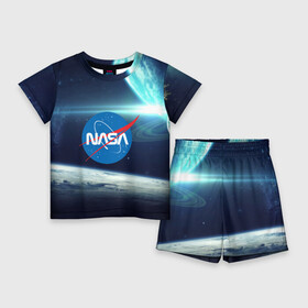Детский костюм с шортами 3D с принтом NASA ,  |  | galaxy | nasa | nebula | space | star | абстракция | вселенная | галактика | звезда | звезды | космический | наса | планеты