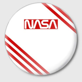 Значок с принтом NASA ,  металл | круглая форма, металлическая застежка в виде булавки | alien | earth | iss | live | mars | nasa live | shuttle | space | ufo | ufobirne | usa | аполлон | космос | наса | сша | шаттл