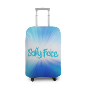 Чехол для чемодана 3D с принтом Sally Face. , 86% полиэфир, 14% спандекс | двустороннее нанесение принта, прорези для ручек и колес | 