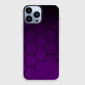Чехол для iPhone 13 Pro Max с принтом Неоновая броня ,  |  | abstraction | geometry | hexagon | techno | абстракция | броня | геометрия | краски | неон | неоновый | сетка | соты | стальная броня | текстура | шестигранники