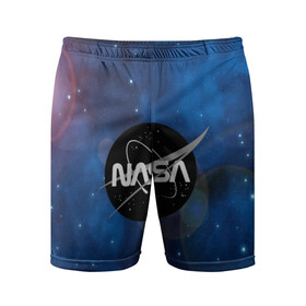Мужские шорты спортивные с принтом NASA SPACE ,  |  | galaxy | nasa | nebula | space | star | абстракция | вселенная | галактика | звезда | звезды | космический | наса | планеты