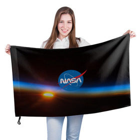 Флаг 3D с принтом NASA SPACE , 100% полиэстер | плотность ткани — 95 г/м2, размер — 67 х 109 см. Принт наносится с одной стороны | galaxy | nasa | nebula | space | star | абстракция | вселенная | галактика | звезда | звезды | космический | наса | планеты