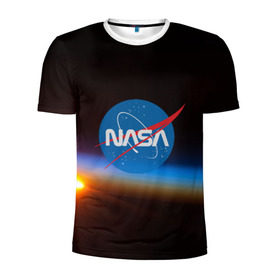 Мужская футболка 3D спортивная с принтом NASA SPACE , 100% полиэстер с улучшенными характеристиками | приталенный силуэт, круглая горловина, широкие плечи, сужается к линии бедра | galaxy | nasa | nebula | space | star | абстракция | вселенная | галактика | звезда | звезды | космический | наса | планеты