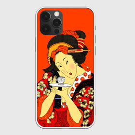 Чехол для iPhone 12 Pro Max с принтом Японка , Силикон |  | brunette | ceremony | culture | east | flowers | geisha | hairstyle | japan | japanese woman | kimono | makeup | tea | traditions | брюнетка | восток | кимоно | культура | макияж | прическа | традиции | цветы | церемония | чай | чайная | япония | 