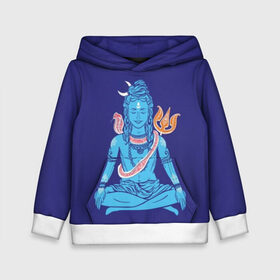 Детская толстовка 3D с принтом Шива , 100% полиэстер | двухслойный капюшон со шнурком для регулировки, мягкие манжеты на рукавах и по низу толстовки, спереди карман-кенгуру с мягким внутренним слоем | blue | cobra | destroyer | destruction | gods | great | hinduism | india | meditation | om | peace | power | religion | shiva | trident | yoga | боги | великий | власть | знание | индия | индуизм | йога | кайлас | кобра | медитация | ом | разрушение | раз