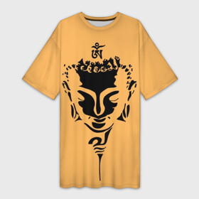 Платье-футболка 3D с принтом Будда ,  |  | background | black | buddha | buddhism | knowledge | meditation | om | philosophy | religion | symbol | white | yoga | белый | будда | буддизм | знание | йога | медитация | ом | религия | символ | философия | фон | черный