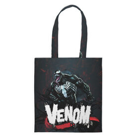 Сумка 3D повседневная с принтом VENOM , 100% полиэстер | Плотность: 200 г/м2; Размер: 34×35 см; Высота лямок: 30 см | comics | eddie brock | marvel | spider man | venom | веном | едди брок | едди брокк | комикс | марвел | марвэл | человек паук