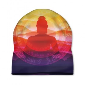 Шапка 3D с принтом Будда , 100% полиэстер | универсальный размер, печать по всей поверхности изделия | buddha | calm | color | enlightenment | india | meditatio | mountains | nature | purple | red | religion | symbol | yellow | yoga | будда | горы | духовность | желтый | индия | йога | красный | медитация | природа | просветление | расслабление | религия |