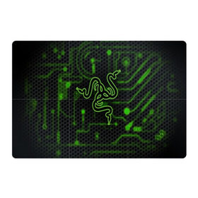 Магнитный плакат 3Х2 с принтом RAZER CARBON , Полимерный материал с магнитным слоем | 6 деталей размером 9*9 см | Тематика изображения на принте: game | razer | texture | зеленый | игровое лого | игромания | игры | рэйзер | текстуры