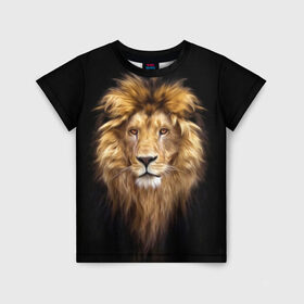 Детская футболка 3D с принтом Лев , 100% гипоаллергенный полиэфир | прямой крой, круглый вырез горловины, длина до линии бедер, чуть спущенное плечо, ткань немного тянется | Тематика изображения на принте: african | animals | authority | big | cat | cool | head | illustration | indisputable | lion | mane | muzzle | supreme | swag | авторитет | африканский | большая | верховный | голова | грива | животные | иллюстрация | кошка | крутой | лев | непрер