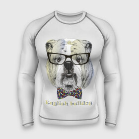 Мужской рашгард 3D с принтом Английский бульдог ,  |  | animals | breed | bulldog | butterfly | dog | english | fight | gentleman | head | illustration | inscription | muzzle | tie | английский | бабочка | бойцовый | бульдог | галстук | голова | джентльмен | животные | иллюстрация | надпись |