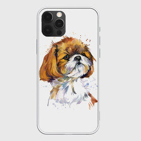 Чехол для iPhone 12 Pro Max с принтом Собака , Силикон |  | animal | art | breed | chinese | dog | illustration | painting | portrait | watercolor | акварель | живопись | животное | иллюстрация | искусство | китайская | порода | портрет | собака