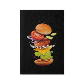 Обложка для паспорта матовая кожа с принтом Гамбургер , натуральная матовая кожа | размер 19,3 х 13,7 см; прозрачные пластиковые крепления | bun | cheese | cucumber | explosion | hamburger | ingredients | inscription | ketchup | meat | onion | salad | sesame | share | tomato | tomatoes | булочка | взрыв | гамбургер | доля | ингредиенты | кетчуп | кунжут | лук | мясо | надпись | огурец | помидо
