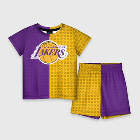 Детский костюм с шортами 3D с принтом Lakers (1) ,  |  | ball | basket | basketball | kobu | lakers | lebron | los angeles | баскетбол | коюи | леброн | лейкерс | лос анджелис