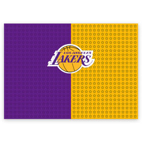 Поздравительная открытка с принтом Lakers (1) , 100% бумага | плотность бумаги 280 г/м2, матовая, на обратной стороне линовка и место для марки
 | ball | basket | basketball | kobu | lakers | lebron | los angeles | баскетбол | коюи | леброн | лейкерс | лос анджелис