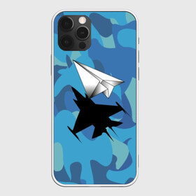 Чехол для iPhone 12 Pro Max с принтом ВВС , Силикон |  | aircraft | camouflage | flight | paper | shadow | ввс | камуфляж | полет | самолет | тень