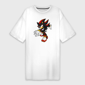 Платье-футболка хлопок с принтом Shadow Sonic (2) ,  |  | sega | shadow | sonic | sonic x | x | ежик | игра | наклз | сега | скорость | соник | тейлз | тэйлз | шедоу