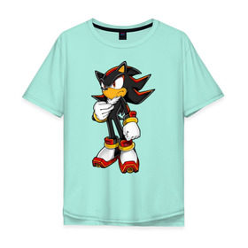 Мужская футболка хлопок Oversize с принтом Shadow Sonic (3) , 100% хлопок | свободный крой, круглый ворот, “спинка” длиннее передней части | sega | shadow | sonic | sonic x | x | ежик | игра | наклз | сега | скорость | соник | тейлз | тэйлз | шедоу