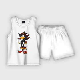Детская пижама с шортами хлопок с принтом Shadow Sonic (3) ,  |  | sega | shadow | sonic | sonic x | x | ежик | игра | наклз | сега | скорость | соник | тейлз | тэйлз | шедоу