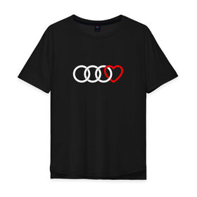 Мужская футболка хлопок Oversize с принтом Audi , 100% хлопок | свободный крой, круглый ворот, “спинка” длиннее передней части | Тематика изображения на принте: audi | ауди | купить ауди