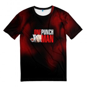Мужская футболка 3D с принтом One-Punch Man , 100% полиэфир | прямой крой, круглый вырез горловины, длина до линии бедер | one | one punch man | бесправный ездок | бласт | бэнг | ванпанчмен | генос | демон киборг | лысый плащ | ниндзя | сайтама | сверхзвуковой соник | серебряный клык | тацумаки | человек один удар