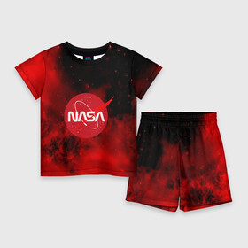 Детский костюм с шортами 3D с принтом NASA ,  |  | galaxy | nasa | nebula | space | star | абстракция | вселенная | галактика | звезда | звезды | космический | наса | планеты