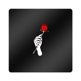 Магнит виниловый Квадрат с принтом Lil Peep (Rose) , полимерный материал с магнитным слоем | размер 9*9 см, закругленные углы | Тематика изображения на принте: baby | broken | cry | lil | lil peep | peep | rap | rose | лил | лил пип | пип | реп | роза | сердце