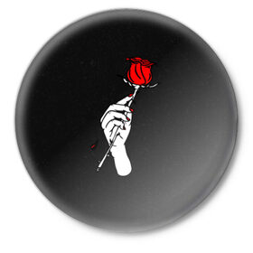 Значок с принтом Lil Peep (Rose) ,  металл | круглая форма, металлическая застежка в виде булавки | baby | broken | cry | lil | lil peep | peep | rap | rose | лил | лил пип | пип | реп | роза | сердце