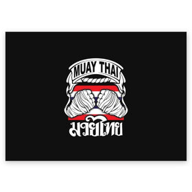 Поздравительная открытка с принтом Muay Thai , 100% бумага | плотность бумаги 280 г/м2, матовая, на обратной стороне линовка и место для марки
 | fight | muay thai | thai boxing | ufc | бокс | ката | кикбоксин | лаос | лоу кик | муай | мьянма | поединок | таиланд | тай | тайский | таолу