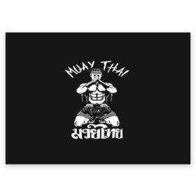 Поздравительная открытка с принтом Muay Thai , 100% бумага | плотность бумаги 280 г/м2, матовая, на обратной стороне линовка и место для марки
 | fight | muay thai | thai boxing | ufc | бокс | ката | кикбоксин | лаос | лоу кик | муай | мьянма | поединок | таиланд | тай | тайский | таолу