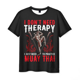 Мужская футболка 3D с принтом Muay Thai , 100% полиэфир | прямой крой, круглый вырез горловины, длина до линии бедер | fight | muay thai | thai boxing | ufc | бокс | ката | кикбоксин | лаос | лоу кик | муай | мьянма | поединок | таиланд | тай | тайский | таолу