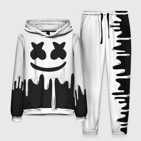 Мужской костюм 3D (с толстовкой) с принтом MELLO BLACK x WHITE | MARSHMELLO ,  |  | colors | dj | marshmello | paints | usa | абстракция | америка | звезда | клубная музыка | космический | краски | маршмелло | музыка | музыкант