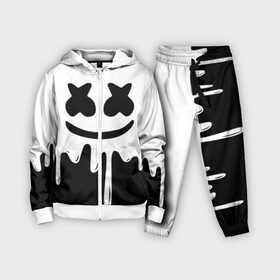 Детский костюм 3D с принтом MELLO BLACK x WHITE | MARSHMELLO ,  |  | Тематика изображения на принте: colors | dj | marshmello | paints | usa | абстракция | америка | звезда | клубная музыка | космический | краски | маршмелло | музыка | музыкант