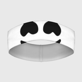 Повязка на голову 3D с принтом MELLO BLACK x WHITE | MARSHMELLO ,  |  | colors | dj | marshmello | paints | usa | абстракция | америка | звезда | клубная музыка | космический | краски | маршмелло | музыка | музыкант