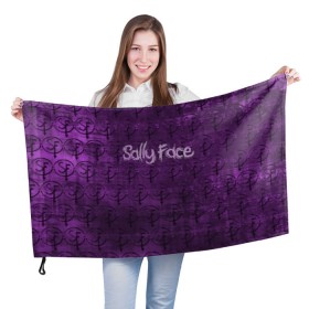 Флаг 3D с принтом Sally Face (Pattern). , 100% полиэстер | плотность ткани — 95 г/м2, размер — 67 х 109 см. Принт наносится с одной стороны | Тематика изображения на принте: 